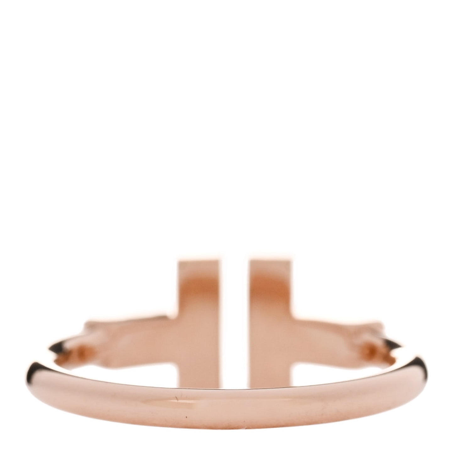 18K Rose Gold Diamond Mother of Pearl T Wire Ring 52 6