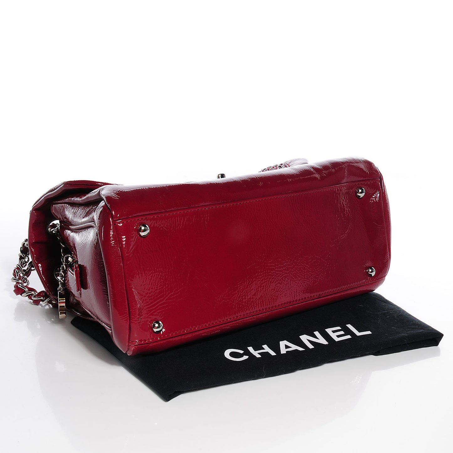 Patent Luxe Ligne Large Flap Red