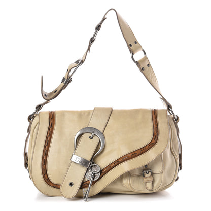 Christian Dior Calfskin Medium Gaucho Double Saddle Bag 1 of 17