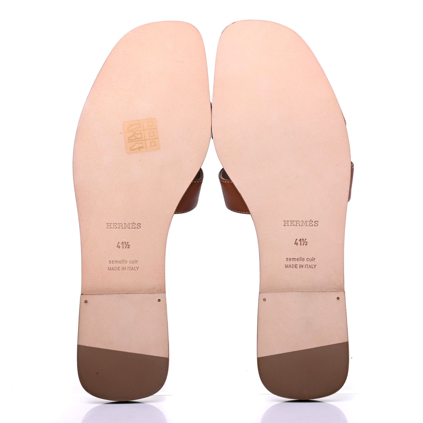 Box Calfskin Oran Sandals 41.5 Gold