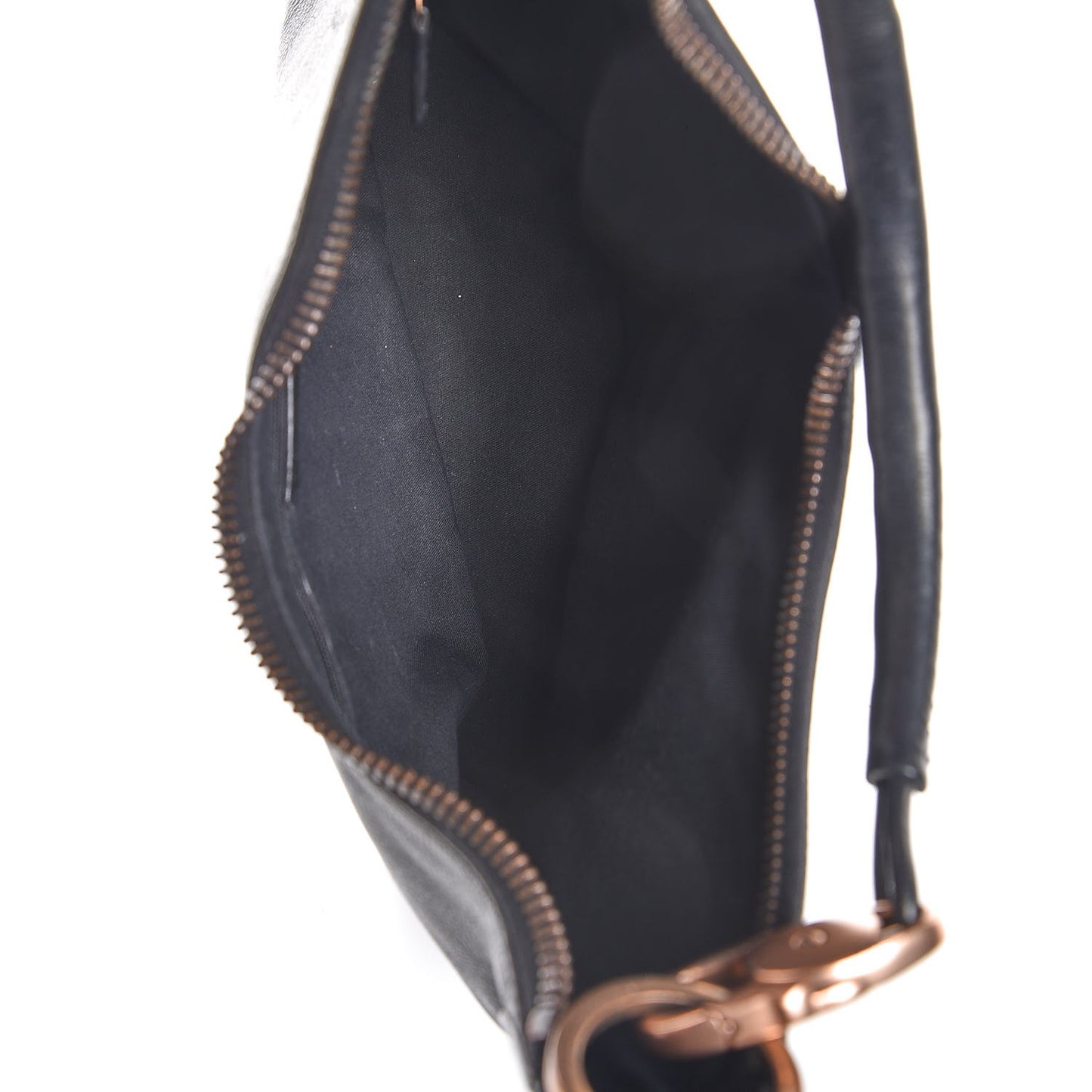 Pebbled Calfskin Shoulder Bag Black