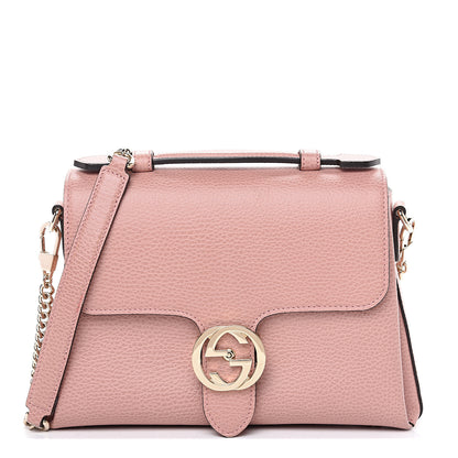 Gucci Dollar Calfskin Interlocking G Top Handle Shoulder Bag Soft Pink 1 of 9