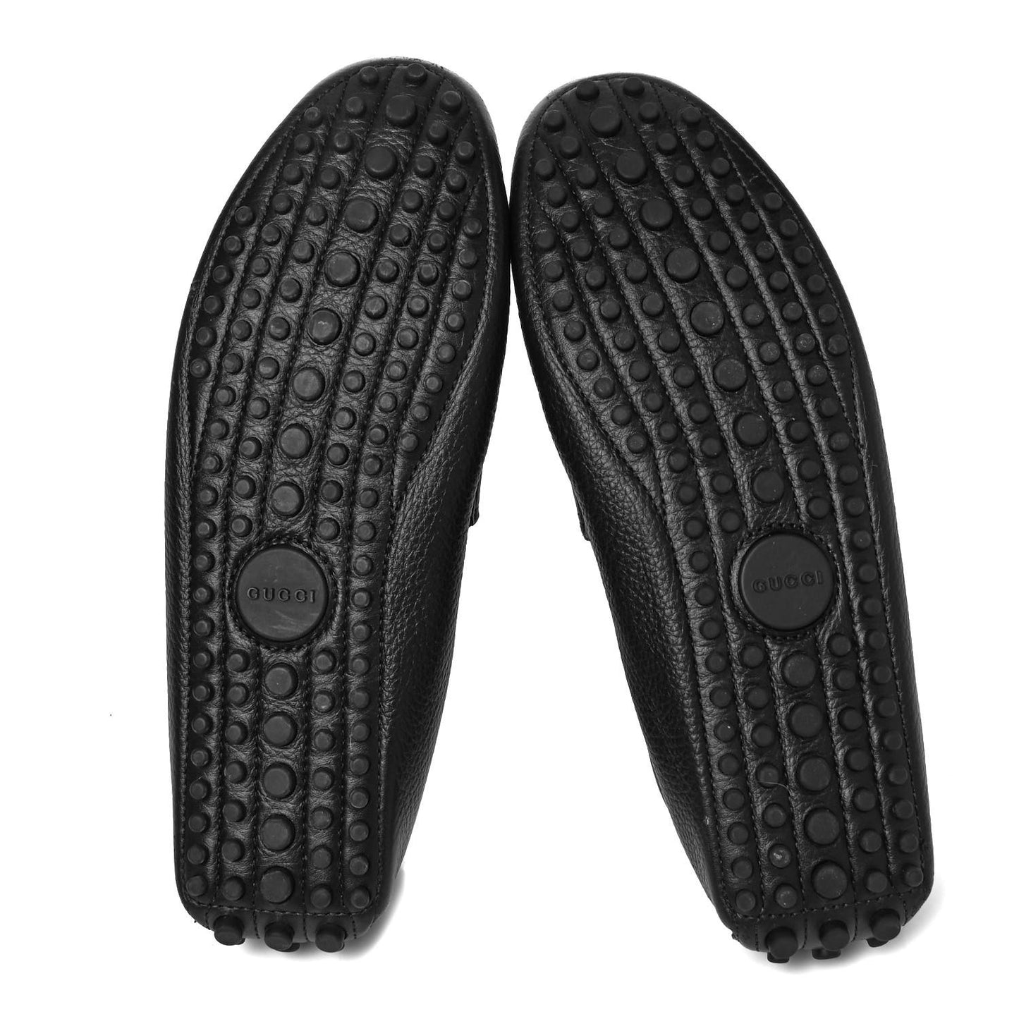 Road Calfskin Web Womens Horsebit Driver Loafers 39.5 Black
