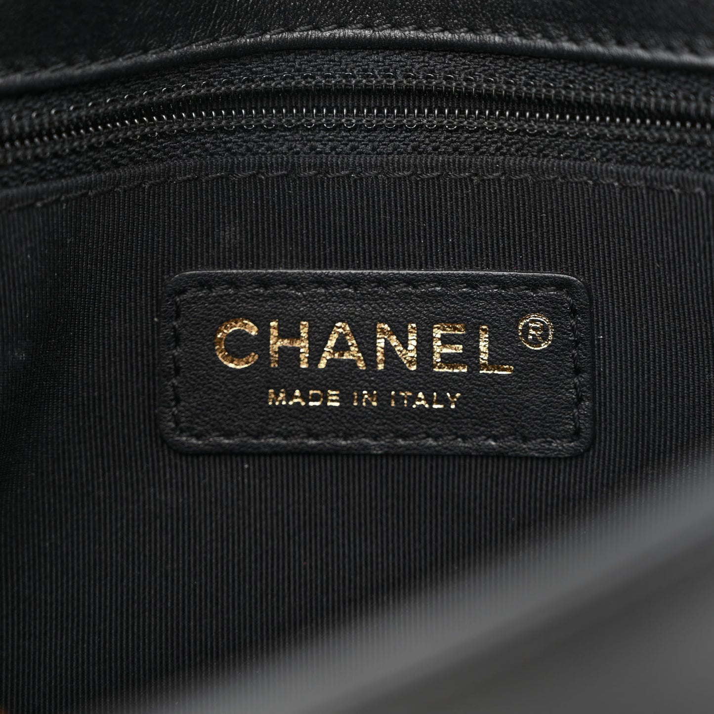Lambskin Quilted Small Graphic Flap Beige Black