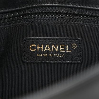 Chanel Lambskin Quilted Small Graphic Flap Beige Black 6 of 12