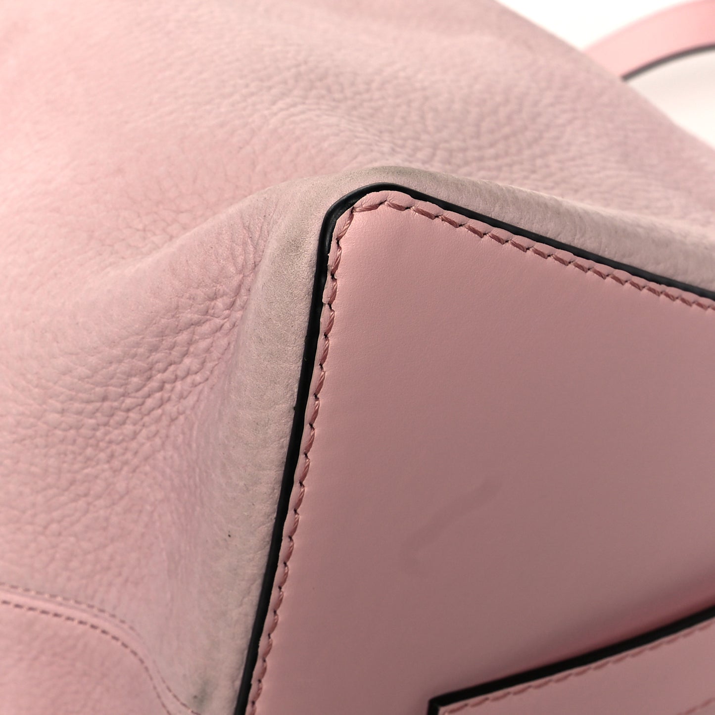 Nubuck Calfskin Berlingo Shoulder Bag Pink