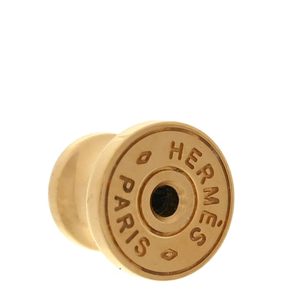 Hermes Gold Lacquered Mini Pop H Earrings Bleu Lin 4 of 7