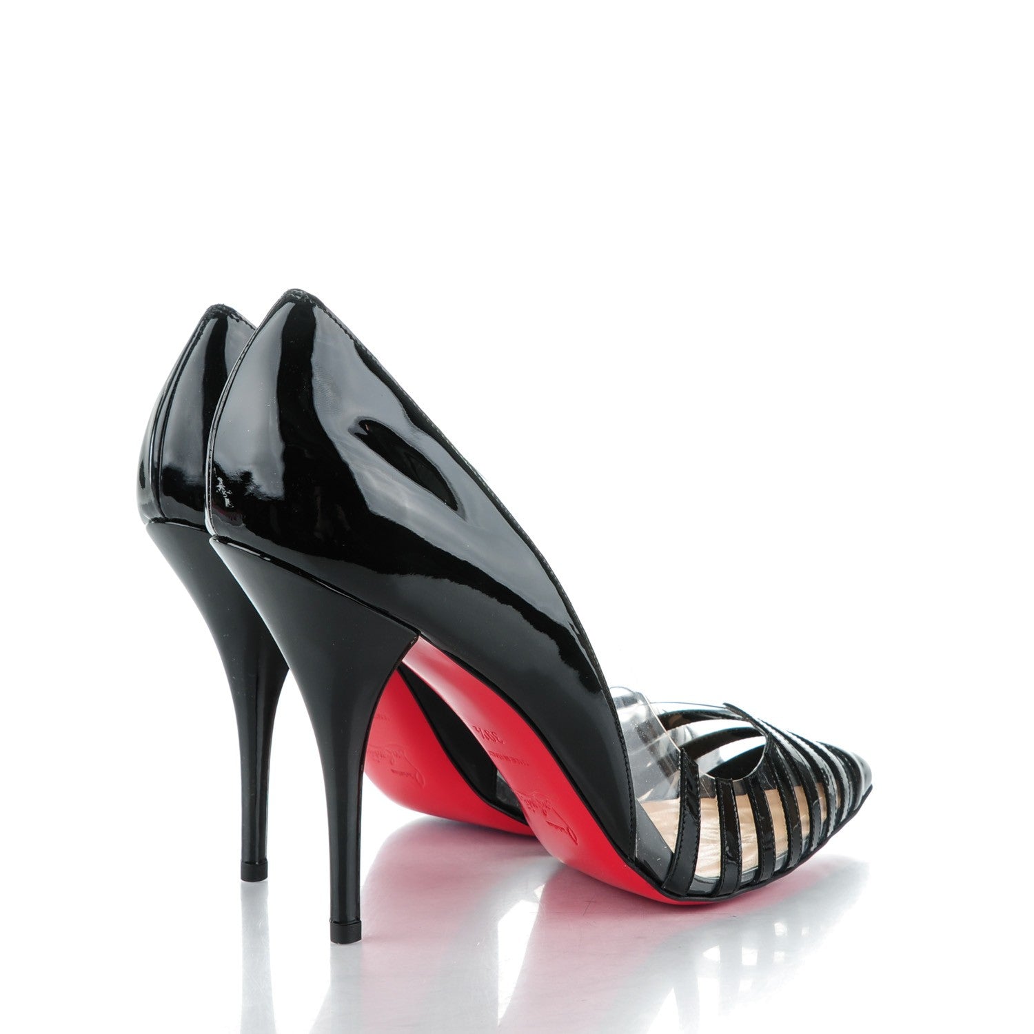 Christian Louboutin Patent PVC Pivichic 100 Pumps 39.5 Black 4 of 8