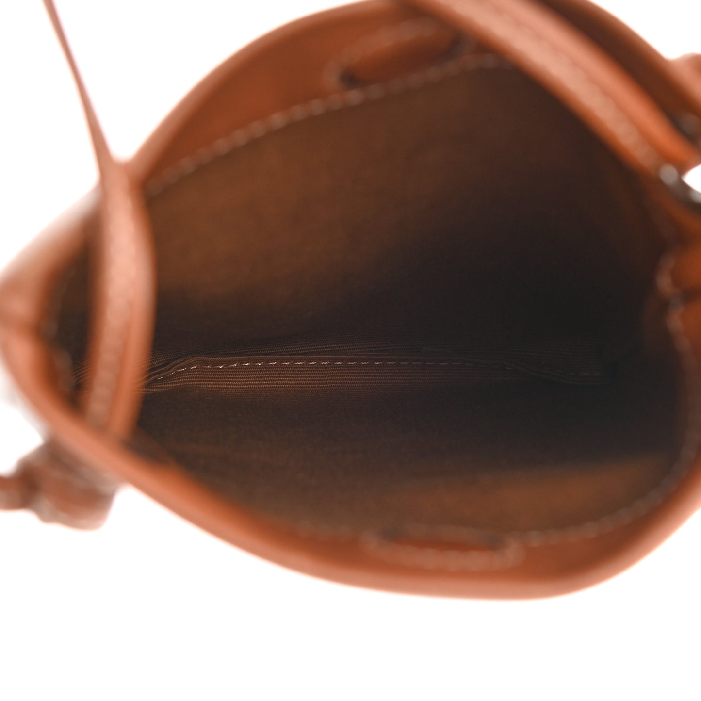 Triomphe Canvas Calfskin Mini Poche Bag Tan
