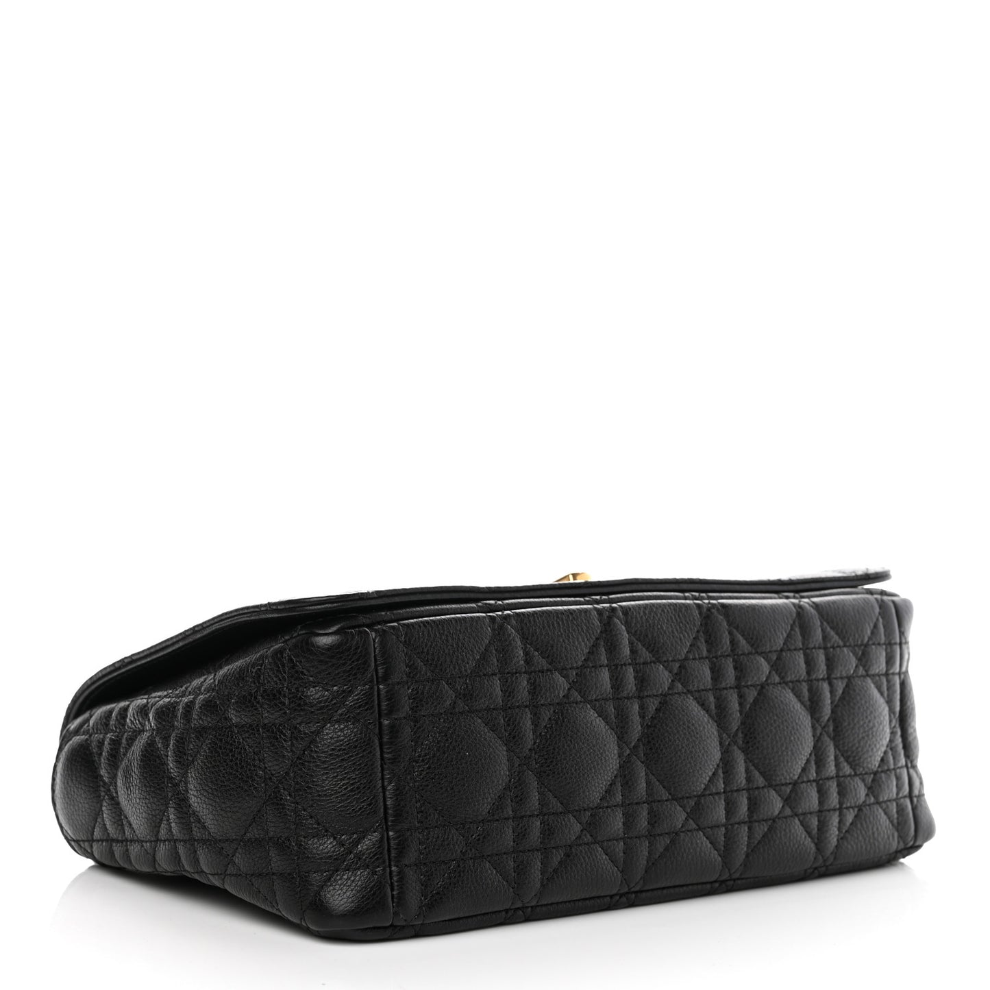 Calfskin Cannage Medium Caro Bag Black