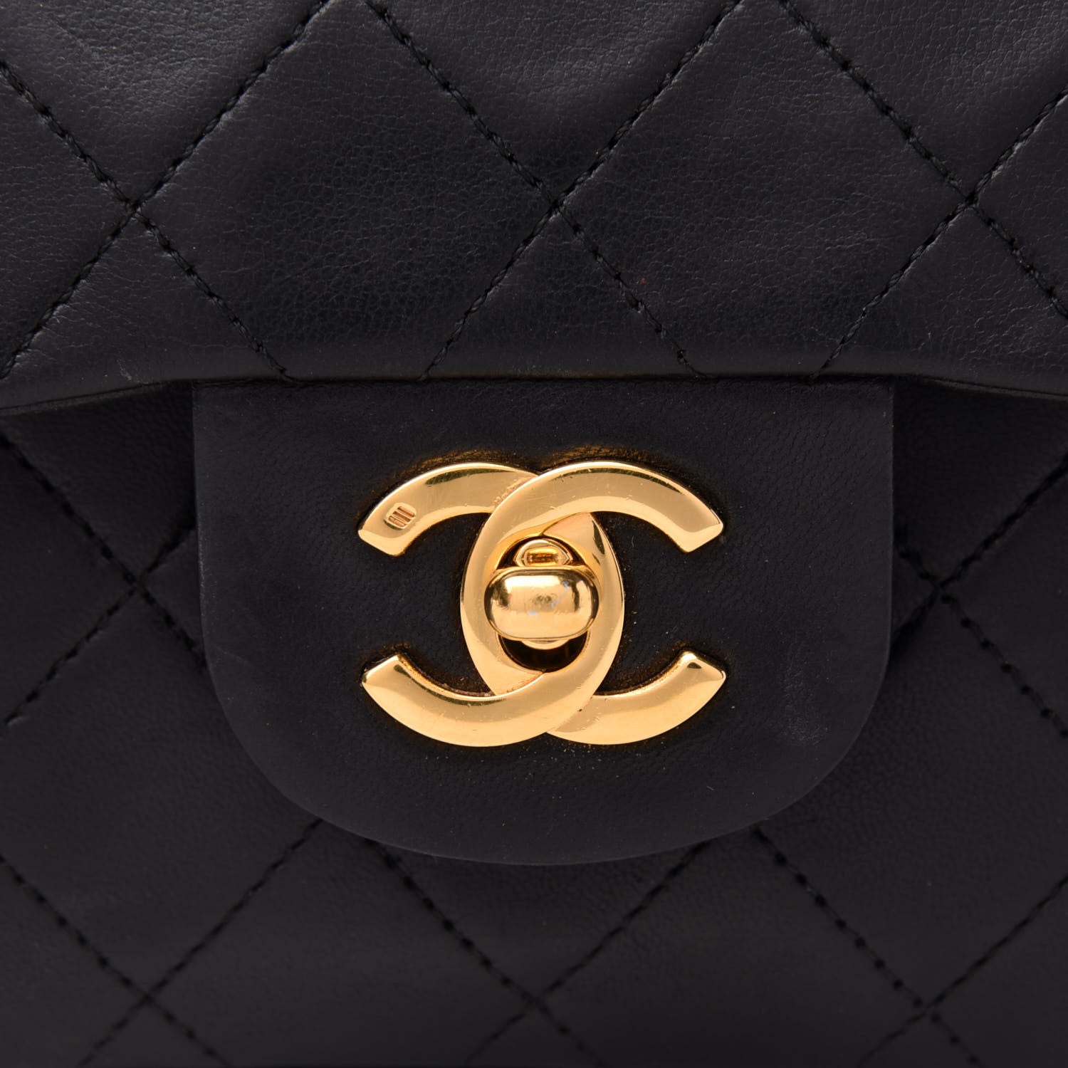 Chanel Lambskin Quilted Small Double Flap Black 13 of 14