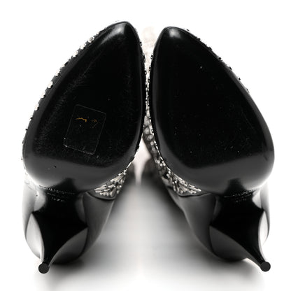 Saint Laurent Vertigo Stella Calfskin Nikel Palladio Kiki 110 Studded Over The Knee Boots 37.5 Black 5 of 8