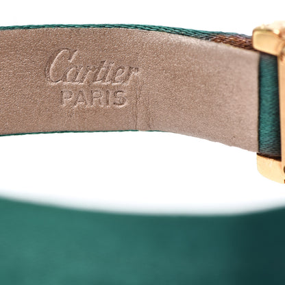 Cartier 18K Yellow Gold Satin Diamond 26mm Tortue Chinoise Quartz Watch Green 6 of 9