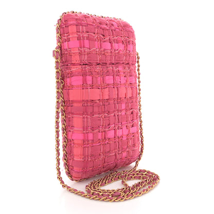 Chanel Tweed Chain Around Phone Holder Pink 3 of 11
