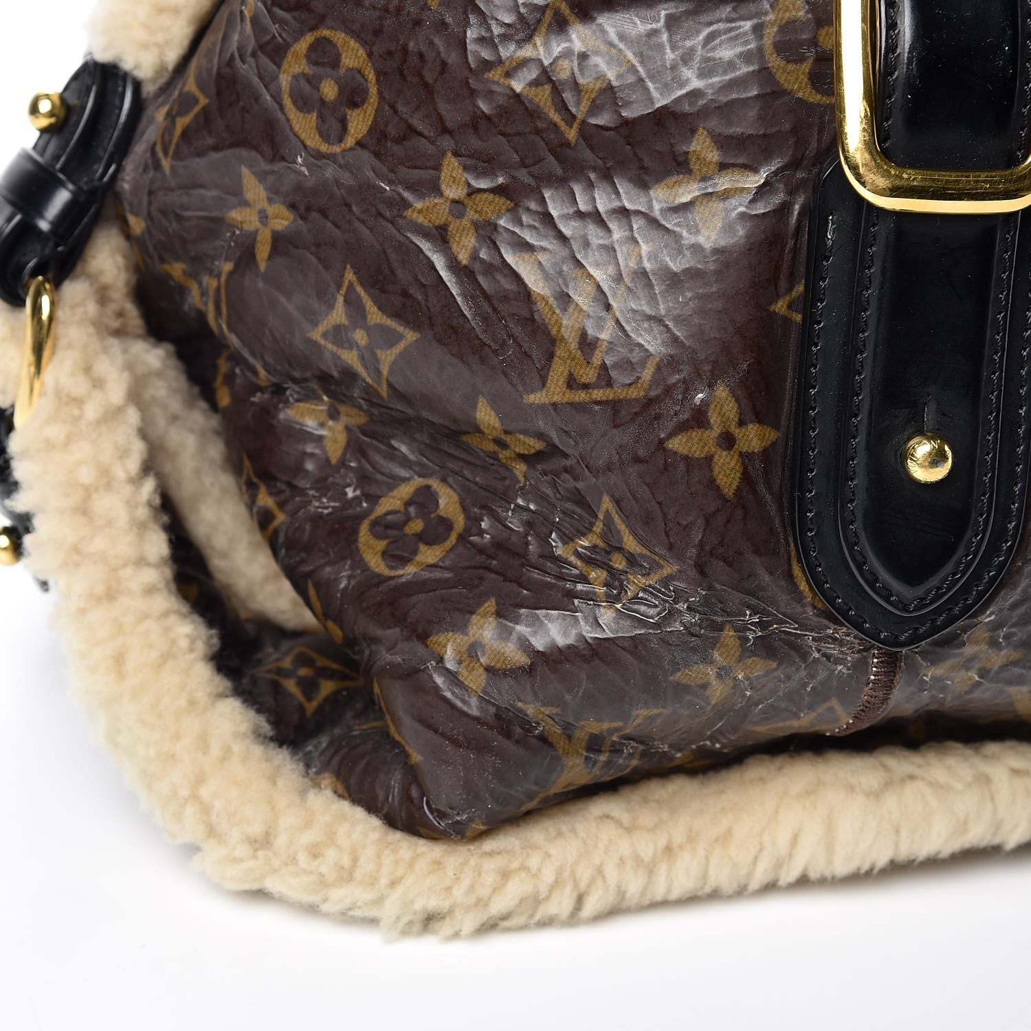 Louis Vuitton Patent Monogram Shearling Sac Thunder 22 of 25