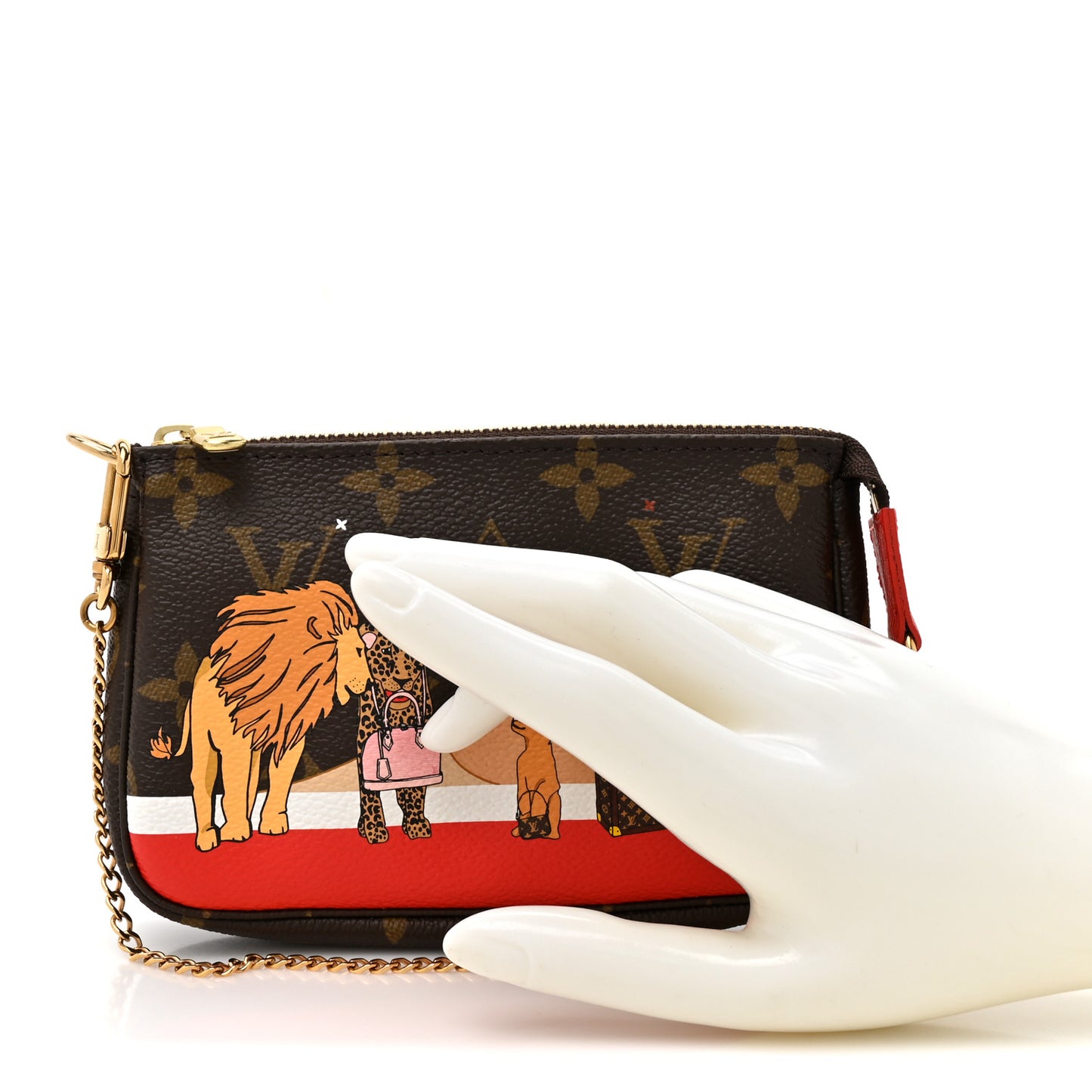 Monogram 2018 Christmas Animation Mini Cats Pochette Accessories