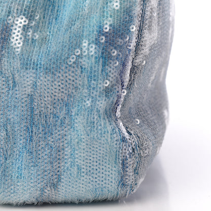 Chanel Sequin Large Waterfall Flap Light Blue 11 of 11