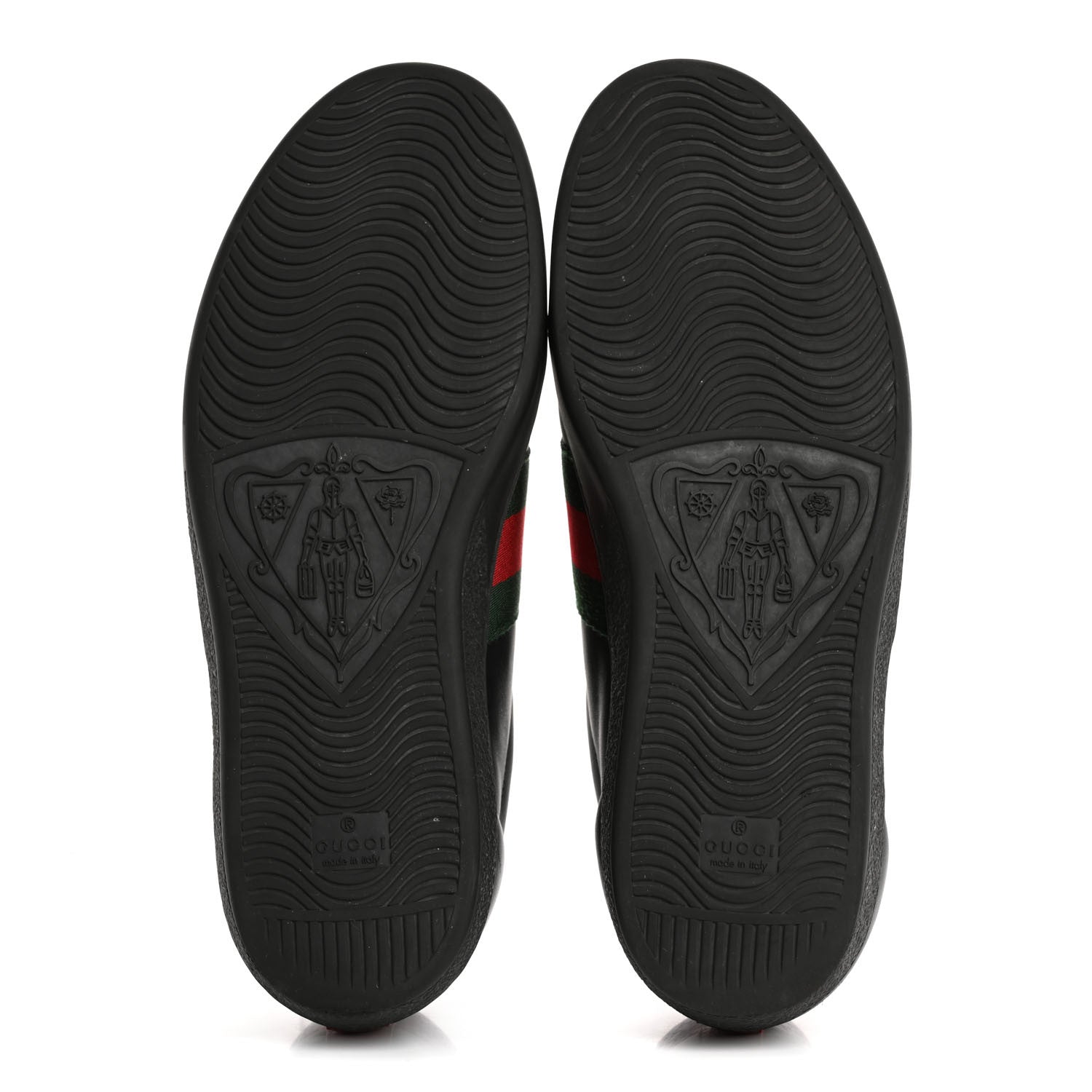 Gucci Miro Soft Calfskin Ayers Web Mens Ace Sneakers 10 Black Rosso 6 of 12
