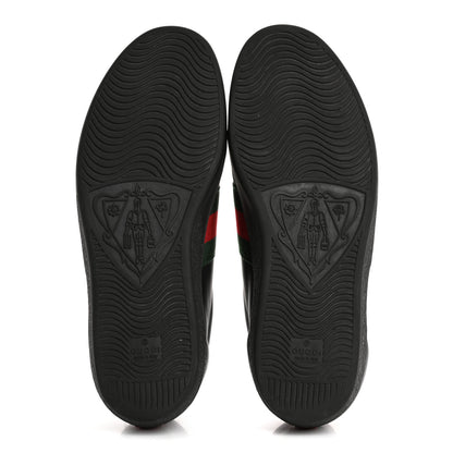 Gucci Miro Soft Calfskin Ayers Web Mens Ace Sneakers 10 Black Rosso 6 of 12