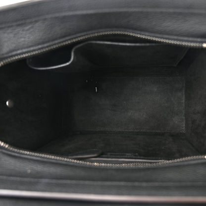 Celine Drummed Calfskin Micro Luggage Black 5 of 10