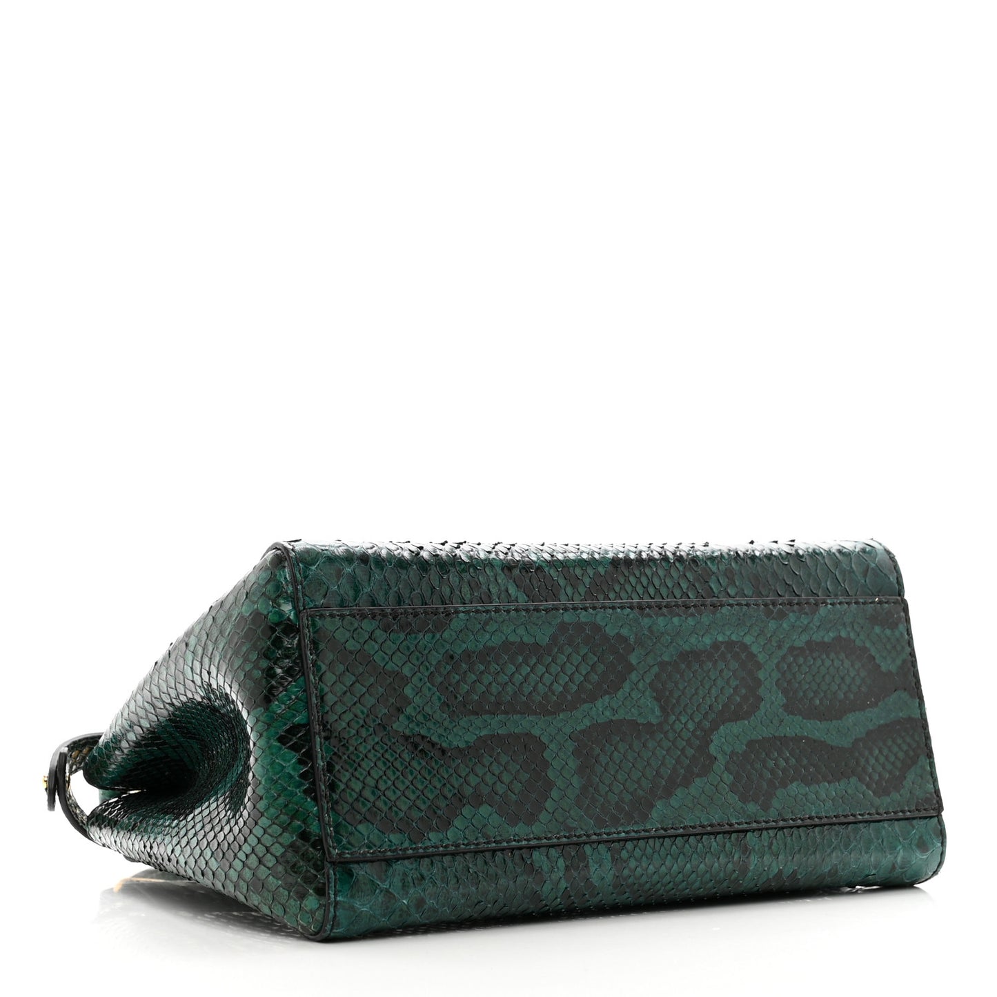 Snakeskin Shiny Nappa Mini Peekaboo Iconic Satchel Green