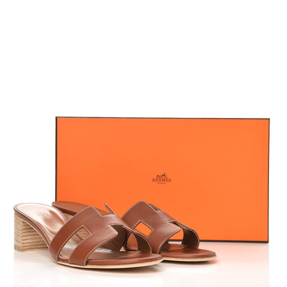 Hermes Calfskin Oasis Sandals 39 Gold 8 of 8