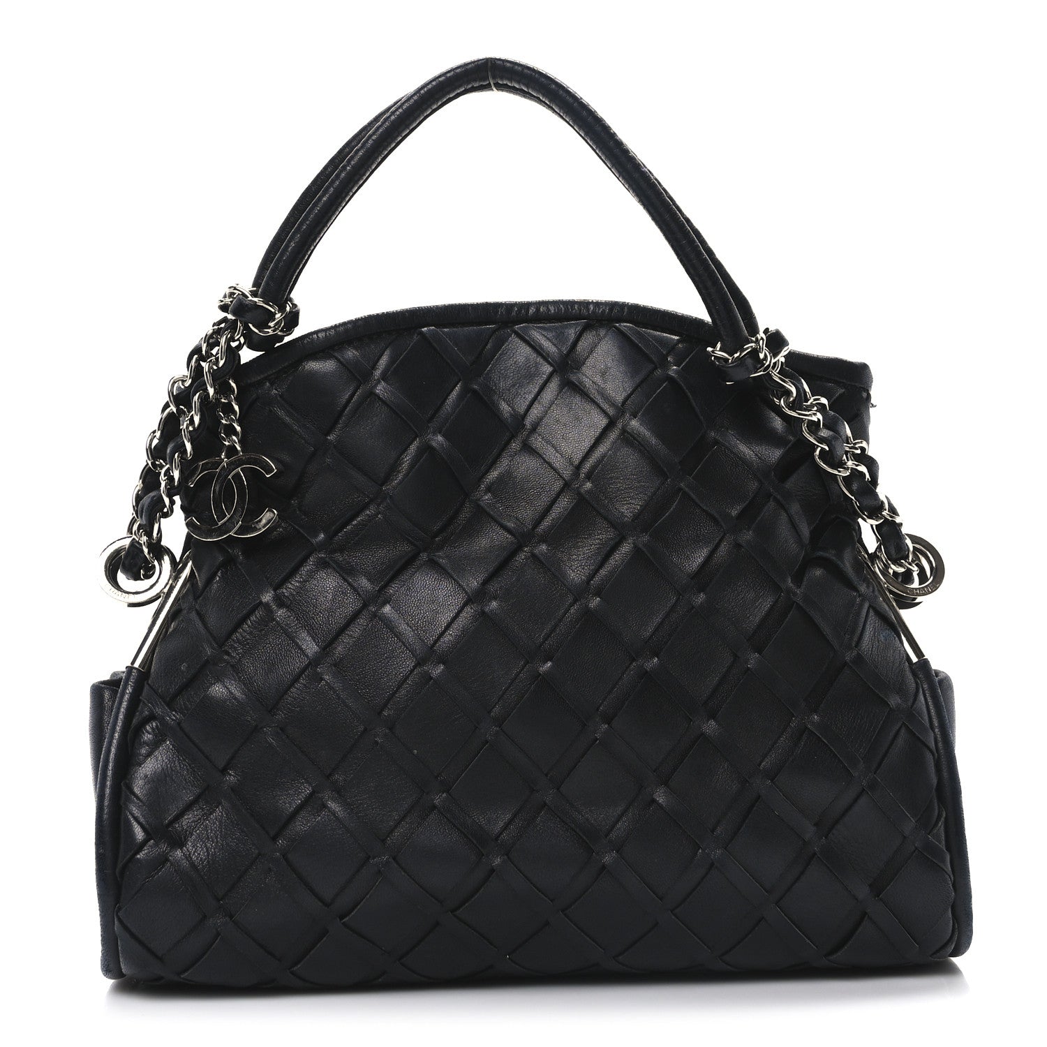Chanel Lambskin Woven Small Ultimate Soft Sombrero Hobo Black 1 of 10