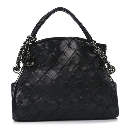 Chanel Lambskin Woven Small Ultimate Soft Sombrero Hobo Black 1 of 10