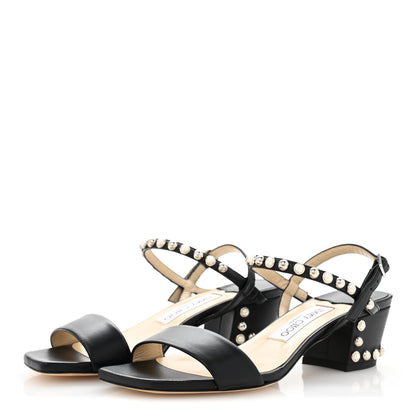 Jimmy Choo Nappa Dome Studs Aadra 45 Sandals 37 Black 4 of 9