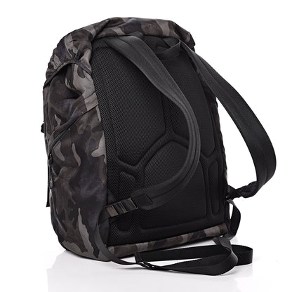 Prada Tessuto Nylon Camouflage Print Double Buckle Backpack Fumo 2 of 12