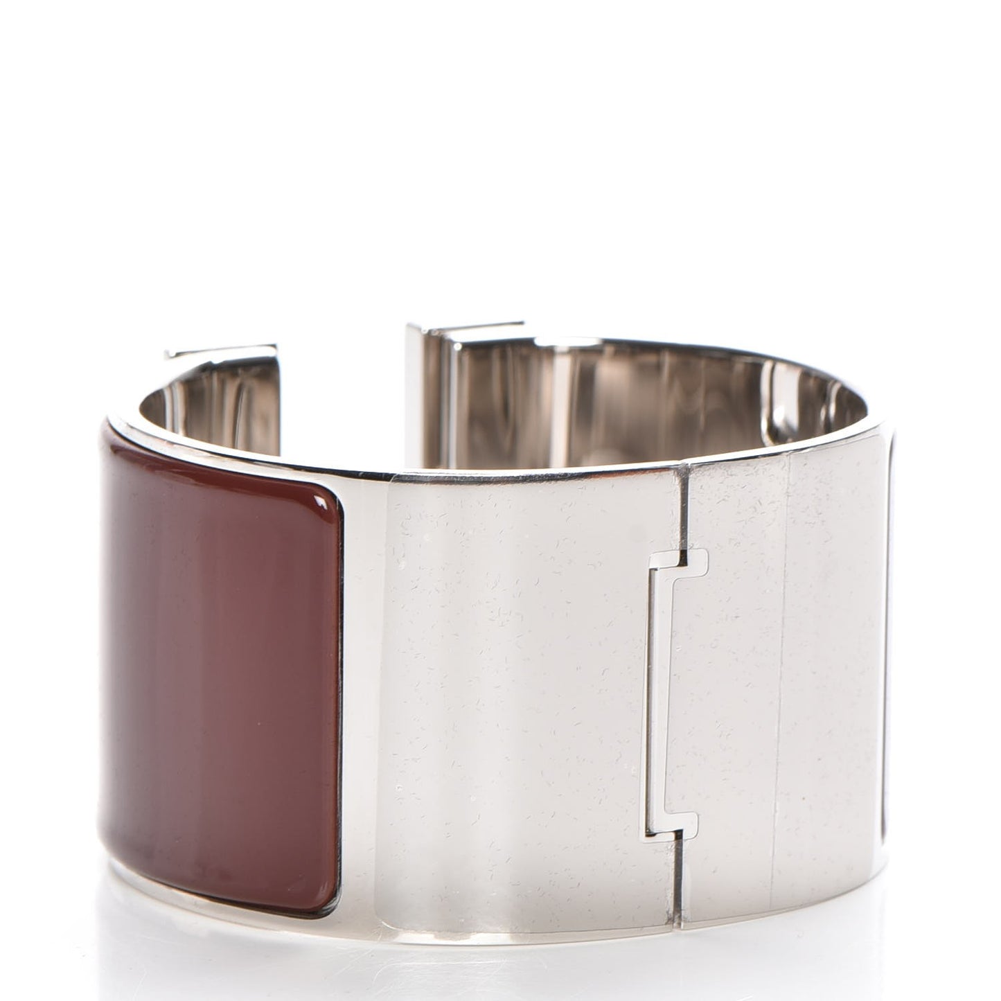 Enamel Extra Wide Clic Clac H Bracelet PM Moka