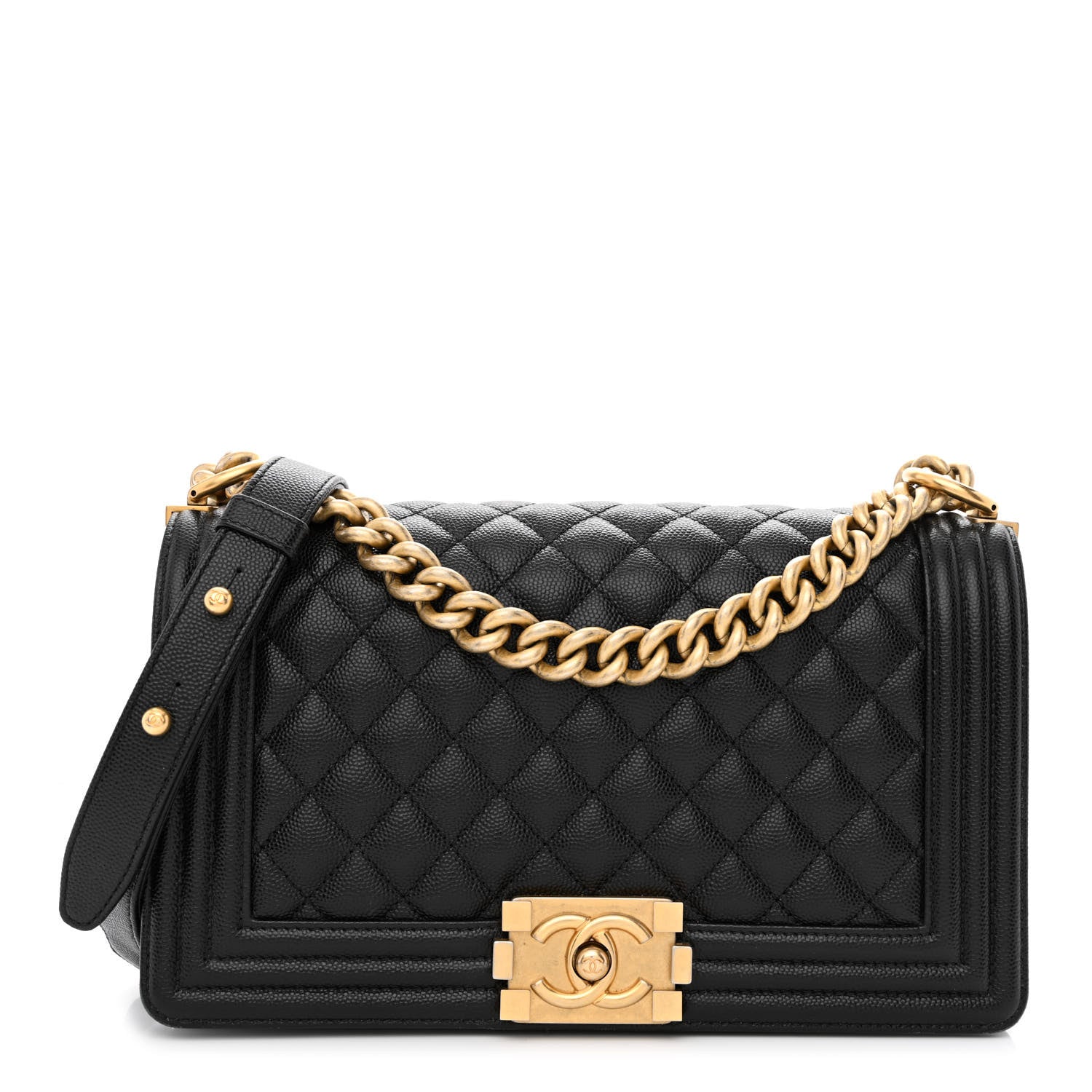 Chanel Caviar Quilted Medium Boy Flap Black 1 of 11