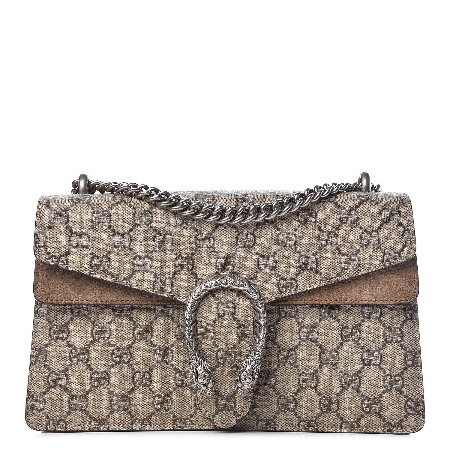 Gucci GG Supreme Monogram Small Dionysus Shoulder Bag Taupe 1 of 11