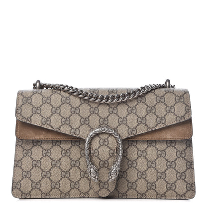Gucci GG Supreme Monogram Small Dionysus Shoulder Bag Taupe 1 of 11