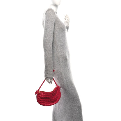 Bottega Veneta Nappa Intrecciato Small Turn Pouch Cranberry 2 of 10