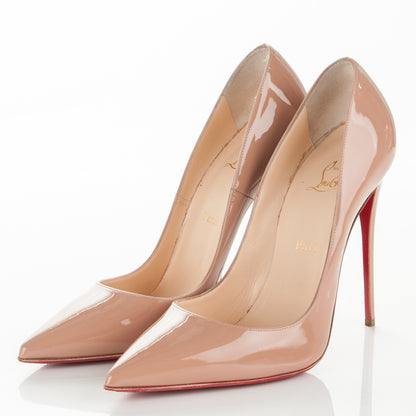 Christian Louboutin Patent So Kate 120 Pumps 40.5 Nude 3 of 6