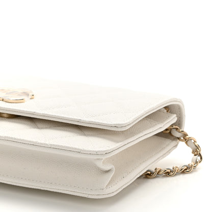 Chanel Caviar Quilted Wallet On Chain WOC White 10 of 11