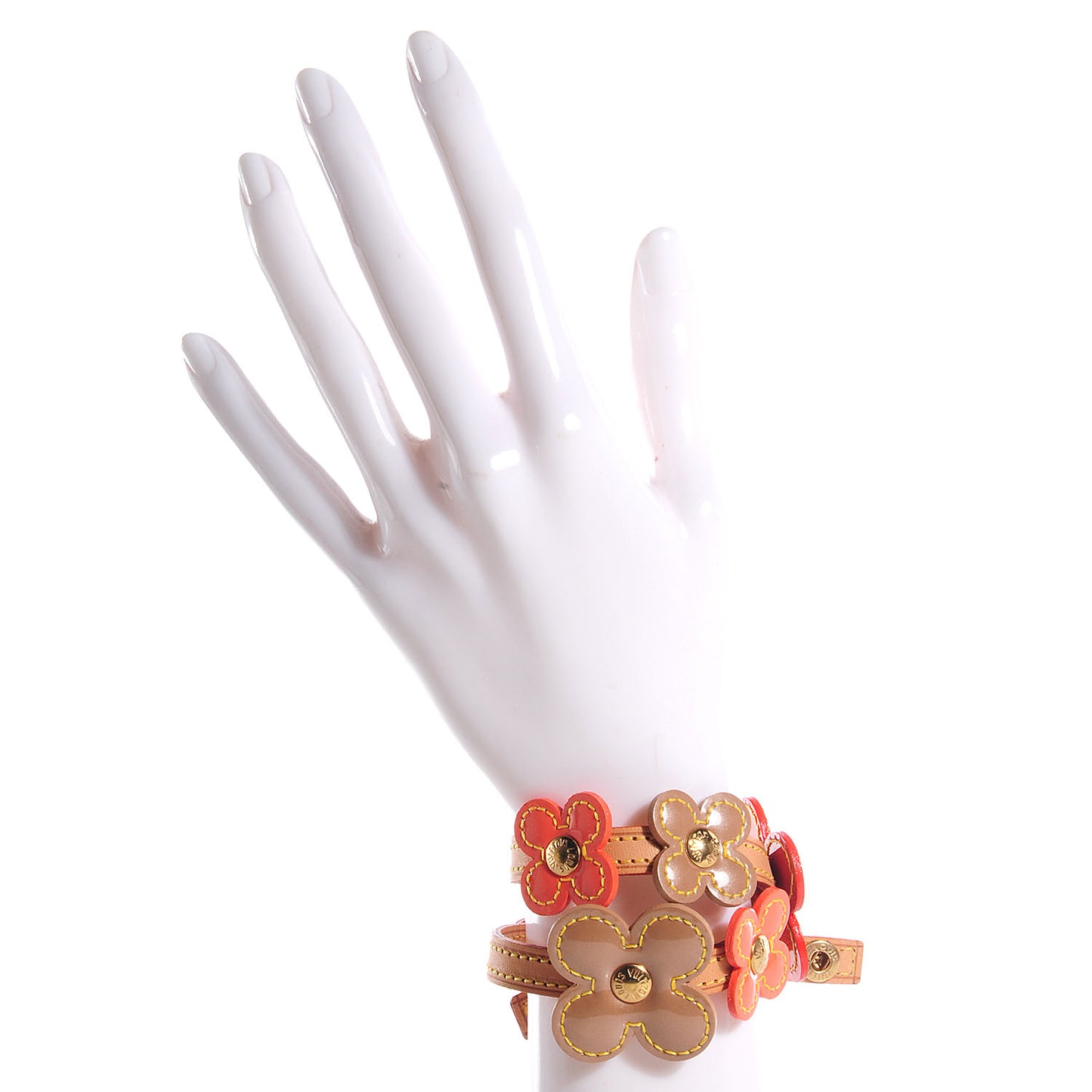 Patent Fleur Double Wrap Bracelet Orange