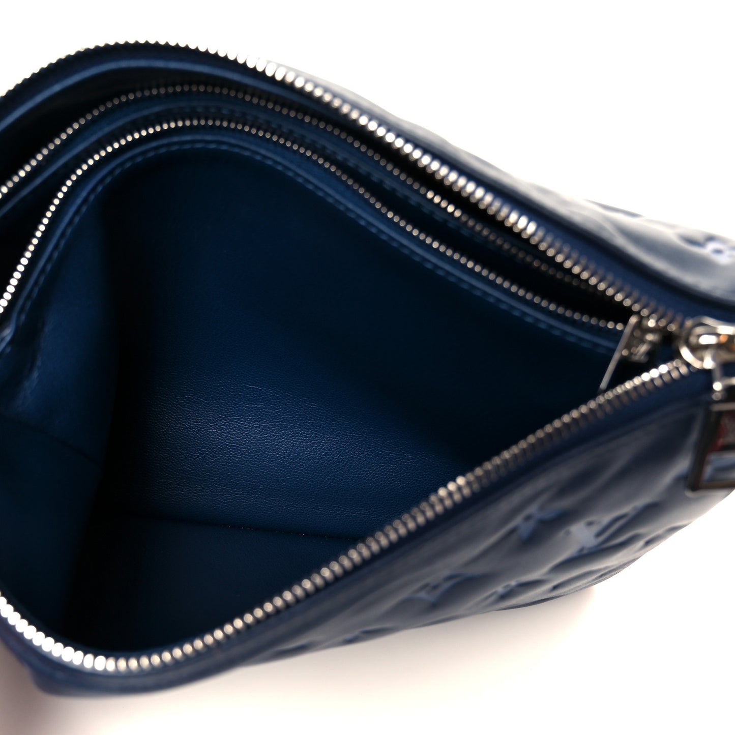 Lambskin Embossed Monogram Coussin PM Navy