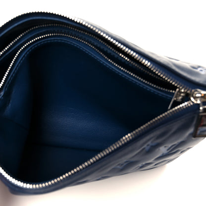 Louis Vuitton Lambskin Embossed Monogram Coussin PM Navy 7 of 12