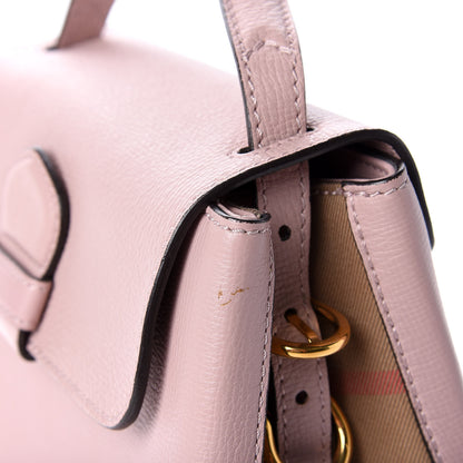 Burberry Derby Calfskin House Check Small Camberley Pink 11 of 12