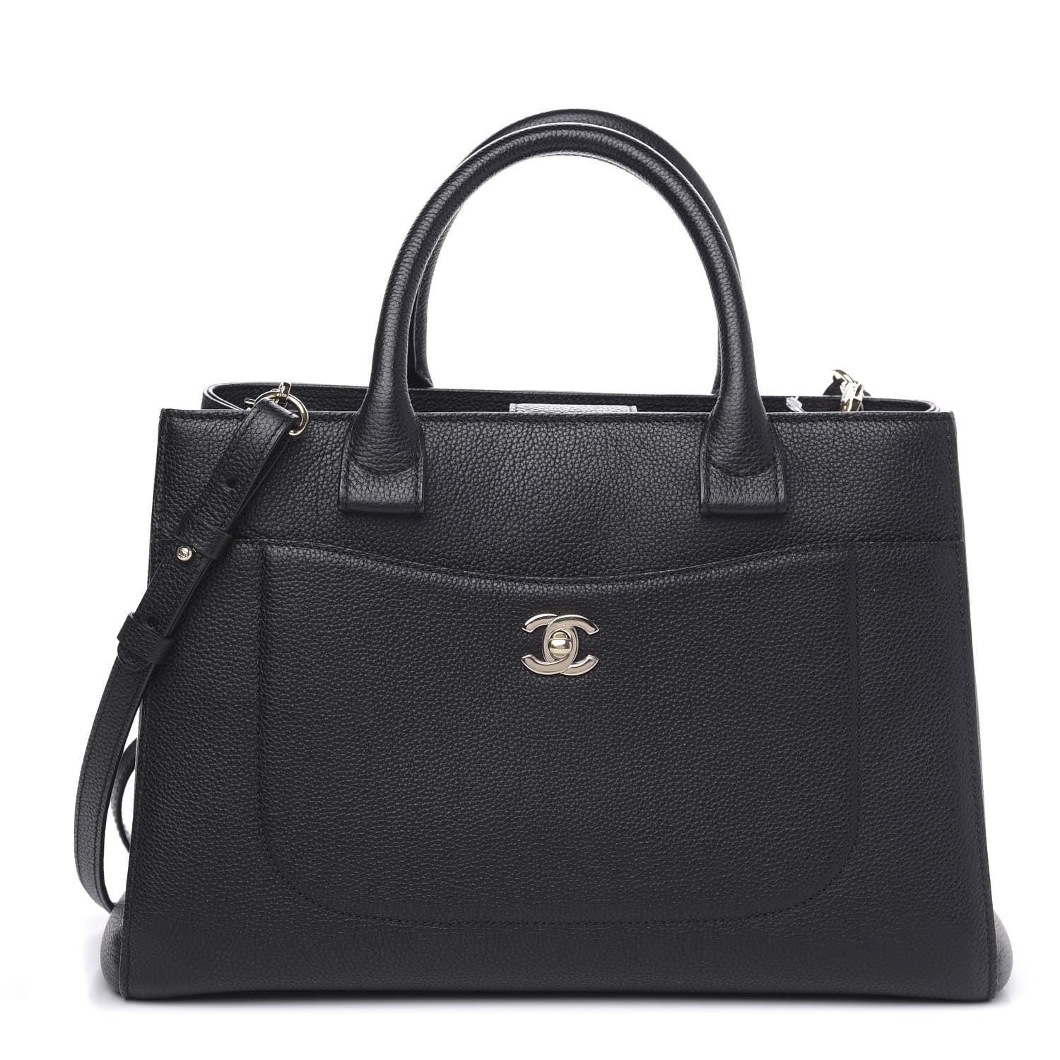 Chanel Grained Calfskin Small Neo Executive Shopper Tote Black 1 of 12