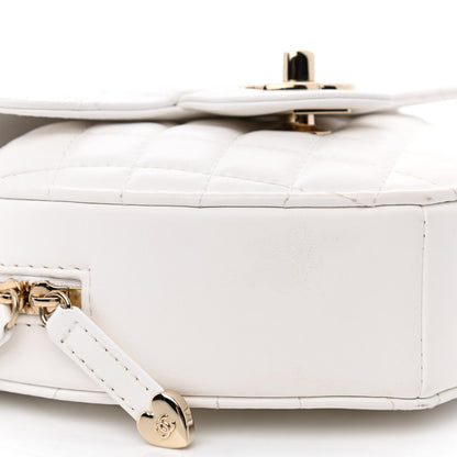 Chanel Lambskin Quilted CC In Love Heart Bag White 9 of 11