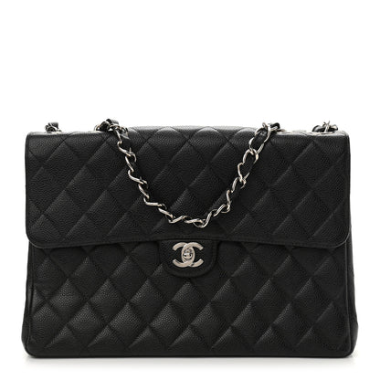 Chanel Caviar Quilted Jumbo Single Flap Black 1 of 10