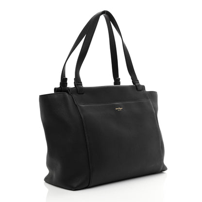 Salvatore Ferragamo Grained Calfskin Bitter Pocket Tote Black 4 of 20