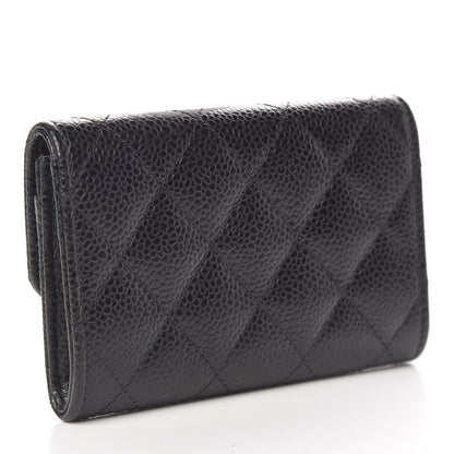 Chanel Caviar Quilted Flap Card Holder Wallet Black 3 of 8