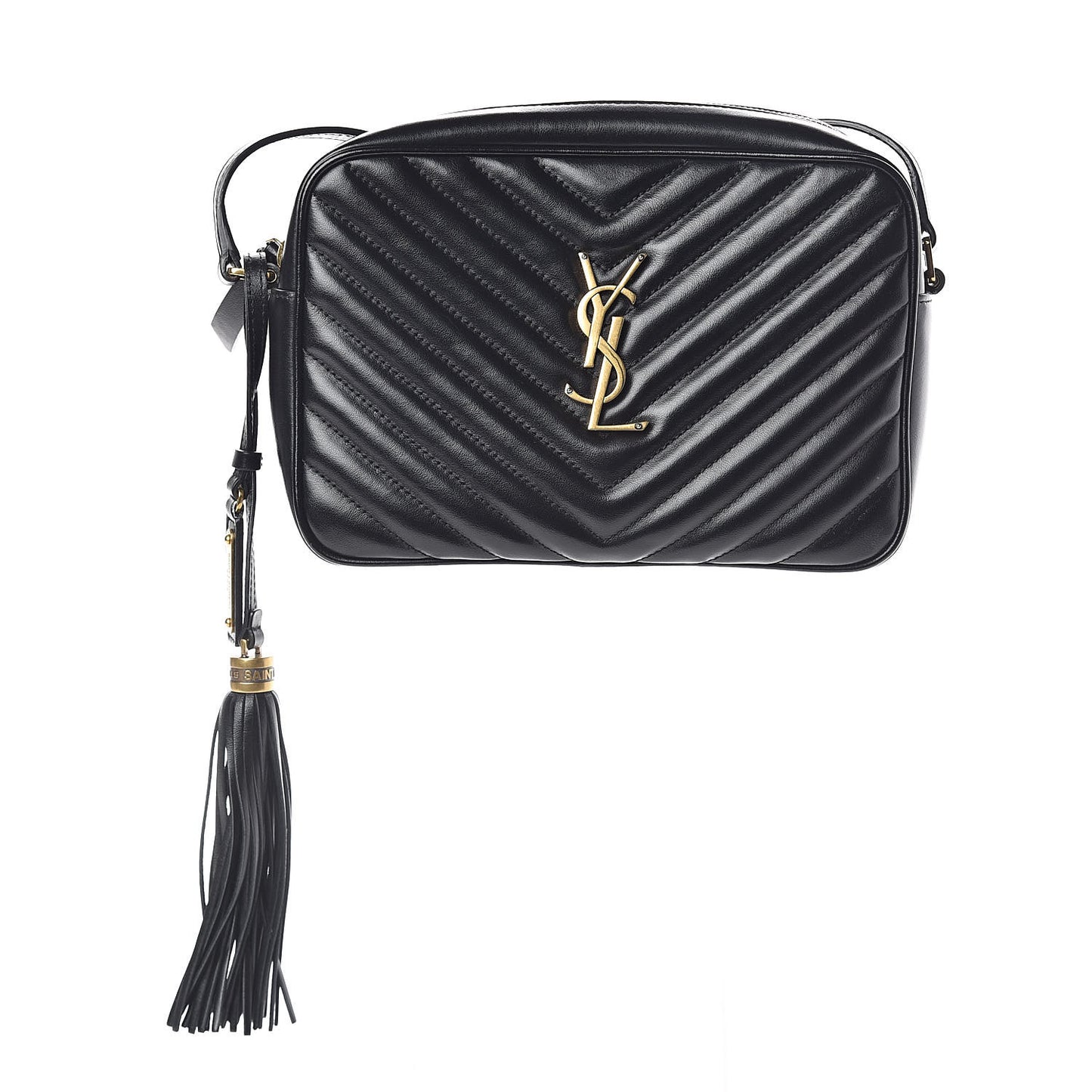 Calfskin Matelasse Monogram Lou Camera Bag Black