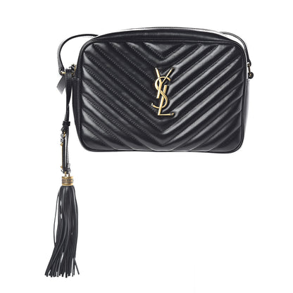Saint Laurent Calfskin Matelasse Monogram Lou Camera Bag Black 1 of 8