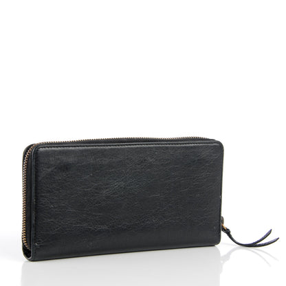 Balenciaga Agneau Classic Hardware Money Wallet Black 4 of 10