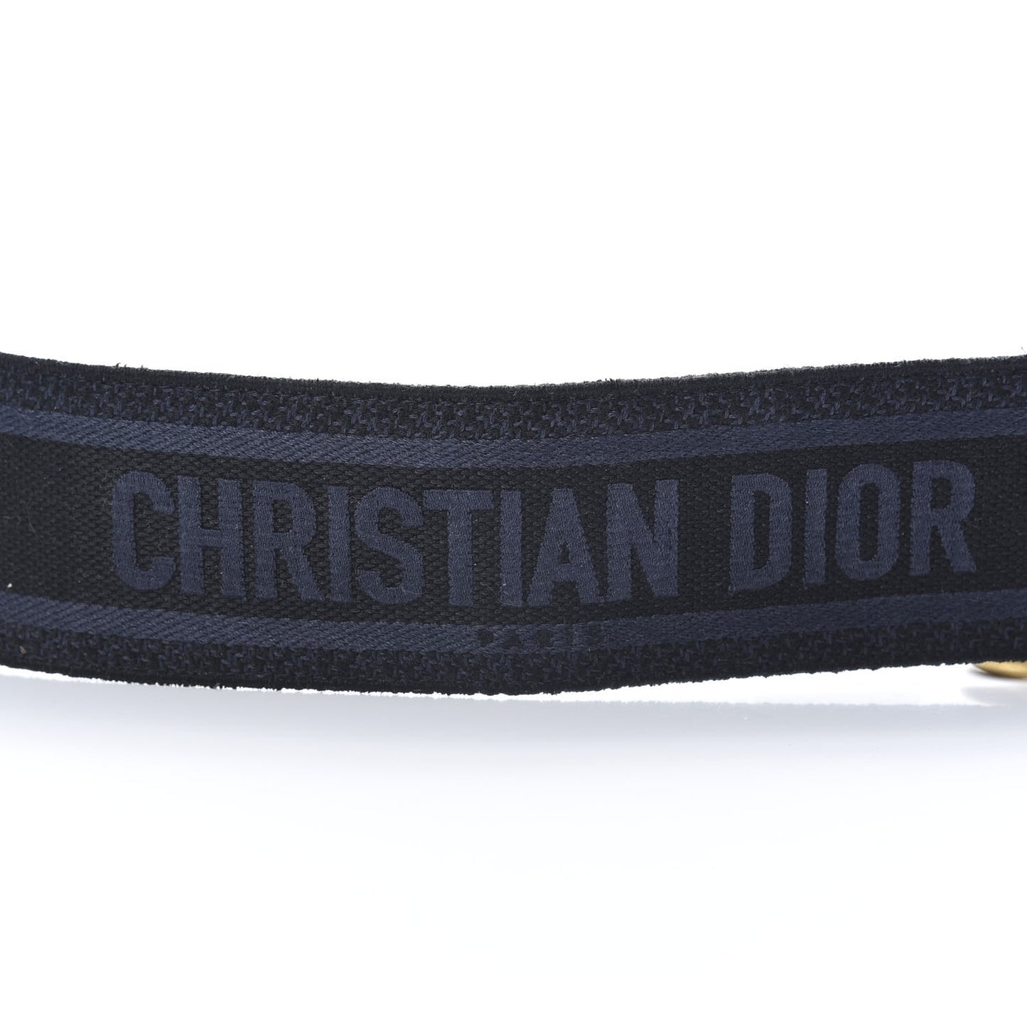 Canvas Embroidered Shoulder Strap Denim Blue